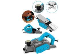 Resim Steiner Alman 4200 Watt Sjs Bakır Sargılı Metal Şanzıman Motor Korumalı Çift Bıçaklı Planya Rende Makinesi 