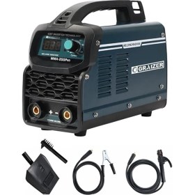 Resim Graizer Alman Mma 200 Amper Profesyonel Dijital Göstergeli Invertör Kaynak Makinesi 