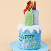 Resim Renkli Parti Tasarımlı Pet Doğum Günü Şapkası - Pasta ve Mumlu, %100 Polyester, Küçük ve Orta Boy Köpekler & Kediler için Ayarlanabilir Kayışlı, Tüm Mevsimlerde Rahatlık Sağlayan Köpek ve Kedi Partisi Aksesuarı 