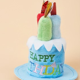 Resim Renkli Parti Tasarımlı Pet Doğum Günü Şapkası - Pasta ve Mumlu, %100 Polyester, Küçük ve Orta Boy Köpekler & Kediler için Ayarlanabilir Kayışlı, Tüm Mevsimlerde Rahatlık Sağlayan Köpek ve Kedi Partisi Aksesuarı 