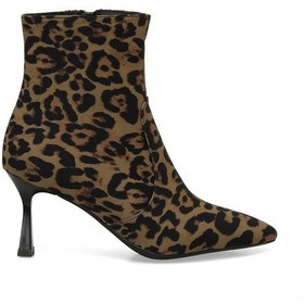Resim Butigo 24k-526 4pr Leopar Kadın Topuklu Bot 000000000102025499 Kahverengi 