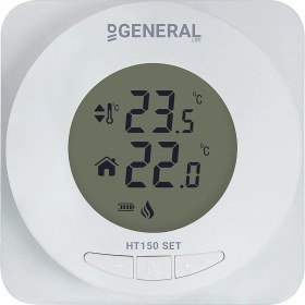 Resim General Ht 150 Set Dijital Kablosuz Oda Termostatı Beyaz Renkli Modern Kontrol Paneli 