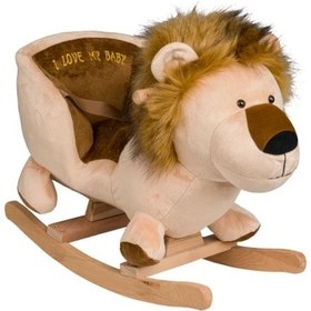 Resim Eğitici Peluş Sallanan At Ahşap Sallanan At Aslan 