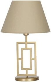 Resim vinner Puglia Eskitme Mat Gold Metal Abajur Hasır Bej VNRPUGLIAEMGA01016 