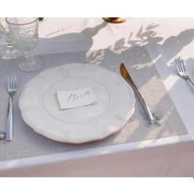 Resim Kuşlu Bahçe Kumaş Amerikan Servis 4'lü Set 35x50cm Keten Kumaş Ulusl. Yıkama Ve Solmama Sertifikası Çok Renkli 