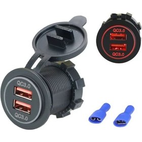 Resim 12-24 Volt Araç/Tekne/Motorsiklet ( Quick ) Hızlı Şarj 