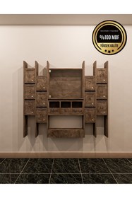 Resim rafineritasarım ELİPS Posta Kutusu MDF 12 ' Lİ GRİ 