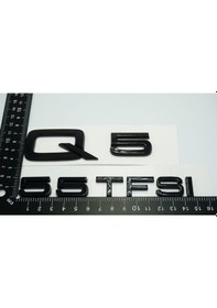 Resim Audi Q5 55 TFSi Parlak Siyah ABS 3M 3D Bagaj Yazı Logo Ür 