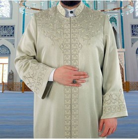 Resim İkranur Lüks Fesebbih İmam Cübbesi Mint Yeşili 