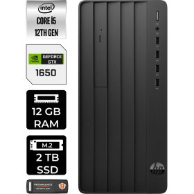 Resim Hp Pro Tower 290 G9 Intel Core I5 12500 12GB 2tb SSD GTX1650/4GB Fdos 6D3A5EA Masaüstü Bilgisayar & Per4 USB Bellek 6D3A5EAP309 