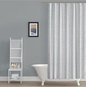Resim Tropik Home Banyo Perdesi - Tek Kanat Duş Perdesi, Polyester Kumaş Duşakabin Perdesi 180x200 cm Küvet Perdesi Mermer 