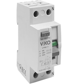 Resim Viko Vtr2-4030 2 40a 30 Ma Kaçak Akım Koruma Rölesi 