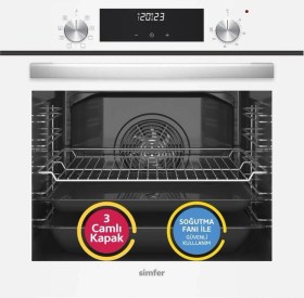 Resim Simfer SB8209 - T3507 - SD8704 QS Dijital Beyaz 3'lü Ankastre Set 