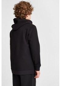 Resim Lescon Çocuk Fermuarlı Kapüşonlu Sweatshirt 25s-3263-25n Siyah 