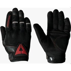 Resim Venom Yazlık Fileli Motosiklet Eldiven Siyah 