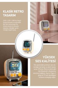 Resim Divoom Tiivoo-2 FM Radyolu Mini Bluetooth Hoparlör Kablosuz Piksel Ekranlı Retro Taşınabilir Ses Bombası 