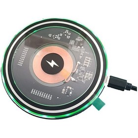 Resim Samdoo 15w Qı Standard Şeffaf Kablosuz Şarj Cihazı - Huawei Ve Telefonlar İçin Hızlı Şarj, Manyetik Yok 