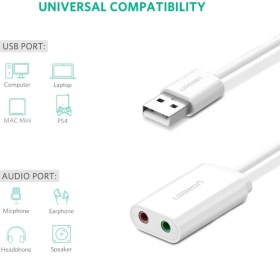 Resim Dora Shopping Harici 3.5 mm USB Ses Kartı, 