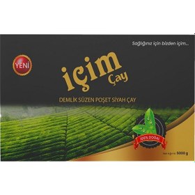 Resim İçim Çay Demlik Süzen Poşet Siyah Çay 5 KG 