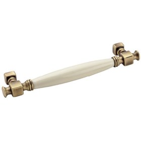 Resim Doğanlar Olifka Mat Vernikli Krem Porselen 160 mm Çekme Mobilya Kulpu (04 012 310049160 KP000) 