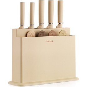 Resim Schafer Forge Kesme Tahtası/bıçak Seti 10 Parça-krem 