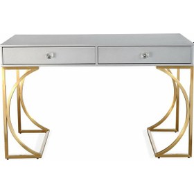 Resim Madison Gold Metal Beyaz Çalışma Masası 