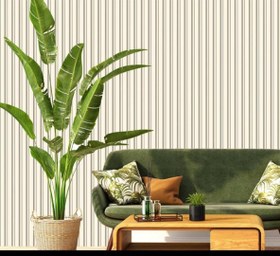 Resim Lambiri Panel Ahşap Duvar Çıtası Desenli Vinil Duvar Kağıdı 5,30 M² 
