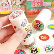 Resim Yaklaşık 200 Adet + Çizgi Film Temalı Sevimli Yapışkan Etiketler, Çeşitli Tema Sahne Mühür Stickerları, DIY Albüm Süsleme Çıkartmaları, Okul Ödül Stickerları 