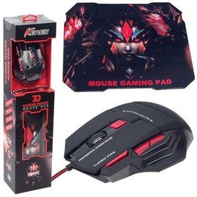 Resim Hello HL-18739 Kablolu Oyuncu Mouse + Mouse Pad 