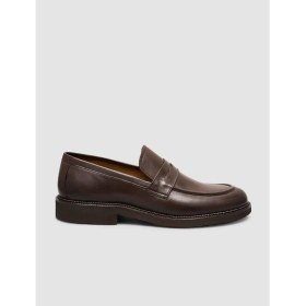 Resim Cabani %100 Hakiki Deri Kahverengi Erkek Klasik Loafer Ayakkabı 