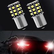 Resim 2'li Paket LED Araba Arka Lambası Ampulleri, Fren Işığı Ampulü, Geri Vites Işığı Ampulü, Sürüş Işığı Ampulü, Sis Lambası Ampulü 1156 Ba15s P21W 1157 Bay15d P21/5W S25 G18 33 adet Yüksek Parlaklık 2835 Lamba Boncukları 360 Derece Ölü Açı Yok Aydınlık Saf Beyaz Uzun Ömürlü Kolay Kurulum 