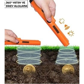 Resim Tekno Trust Metal Dedektörü Gmn-Pointer Altın Metal Eski Para Dedektörü Hazine Avcısı Taşıma Çantası + Pil 