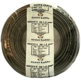 Resim 3x1,5 Ttr Kablo - Siyah -5mt 