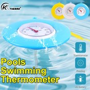 Resim 1 adet KT THERMO Yüzme Havuzu Termometresi, Kolay Okunabilir Celsius Kadranı, Dayanıklı ABS & Paslanmaz Çelik Yapı, 10-50°C Ölçer, Havuzlar, Spa ve Fонтанalar için İdeal, Sabit Yerleşimi İçin Halat & Vantuz Dahil, Açık Görünürlüklü Gösterge, Paslanmaz Çelik Konstrüksiyon 