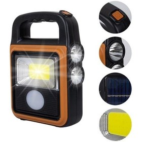 Resim Powermaster Hs-8020c Cob Led Solar 4 Kademeli Şarjlı El Işıldak Feneri - Usb Çıkışlı Powerbank 