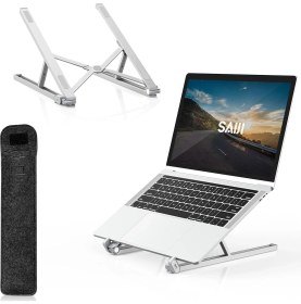 Resim River Bix Saiji X2 Taşıma Çantalı Alüminyum Notebook Laptop Standı Gümüş 