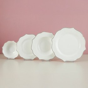 Resim Massimo Verona Relief 24 Parça 6 Kişilik Yemek Takımı 