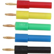 Resim Geeroyoo 5 Adet Pa+pirinç Erkek- Dişi Muz Şarjı 2mm-4mm Adaptörü 36a 30vac-60vdc Araç Ve Endüstriyel Cihazlar İçin 