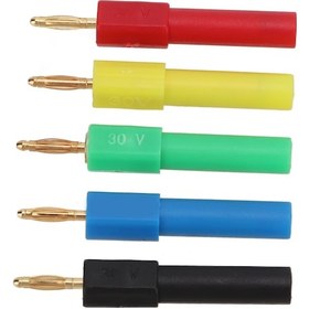 Resim Geeroyoo 5 Adet Pa+pirinç Erkek- Dişi Muz Şarjı 2mm-4mm Adaptörü 36a 30vac-60vdc Araç Ve Endüstriyel Cihazlar İçin 