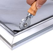 Resim Dayanıklı Çelik Tekerlekli 1 adet Ergonomik Ahşap Saplı Spline Rulo, Zorlanmadan Pencere ve Ekran Kapı Kurulumu için - Olmazsa Olmaz Ev Aleti 