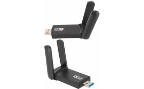 Resim Hobilinka Wifi Alıcı Dual Band USB 3.0 Adaptör Kablosuz Windows 7/8/10/11 