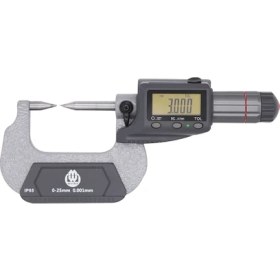Resim WERKA 217-6148 0-25MM IP65 Sivri Uçlu Dijital Mikrometre 