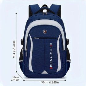 Resim Dashanshop Royal Blue Erkek Okul Çantası Hafif Büyük Kapasiteli Trend Laptop Sırt Çantası Kraliyet Mavisi 