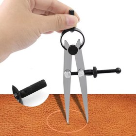 Resim Çelik Pergel Hobi Deri Kenarı Işaretleme Deri El Aleti (14,5cm) 