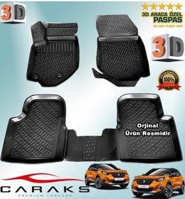 Resim Peugeot 2008 3D Paspas Havuzlu 2020 Sonrasısiyah N11.14373 