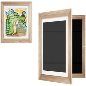 Resim Sones Plastik Çocuk Sanat Çerçeveleri Manyetik Ön Açık Çerçeve Poster Fotoğraf Çizim Resimleri Resimleri Ahşap Rengi 