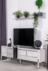 Resim Modalife Romeo 180x45 Raflı Tv Ünitesi - Duman Gri 