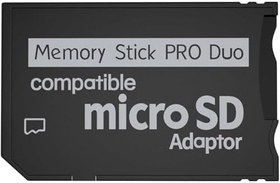 Resim Memory Stick Pro Duo to Micro SD Kart Adaptör – PSP 1000/2000/3000 Uyumlu – Dönüştürücü Adaptör 