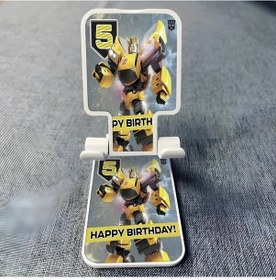 Resim Sunshine022 Beyaz 1 Adet Transformers Optimus Prime Katlanır Ayarlanabilir Masaüstü Telefon Tablet Askılık Beyaz 