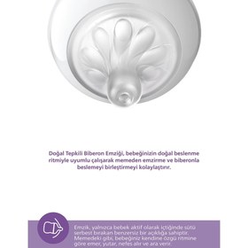 Resim Philips Avent Doğal Tepkili Pp 2'li Biberon Seti 260ml - Beyaz / 1 Ay 